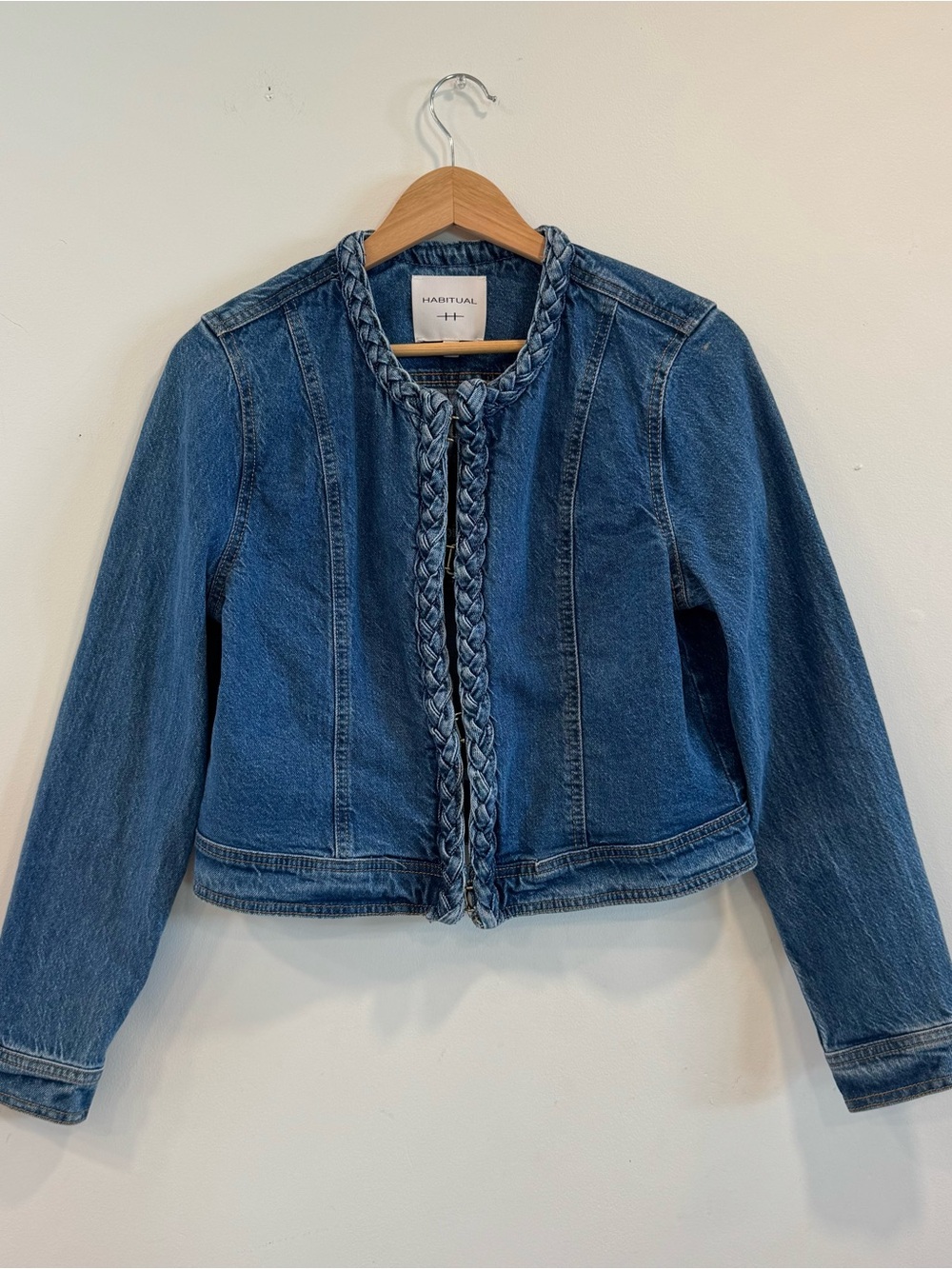 Habitual blue denim jacket with braided detail